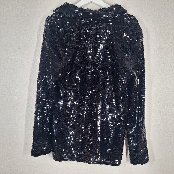 Zara Womens Dresses Black Sequin Tunic Long Sleeved Size XS - Picture 4 of 7